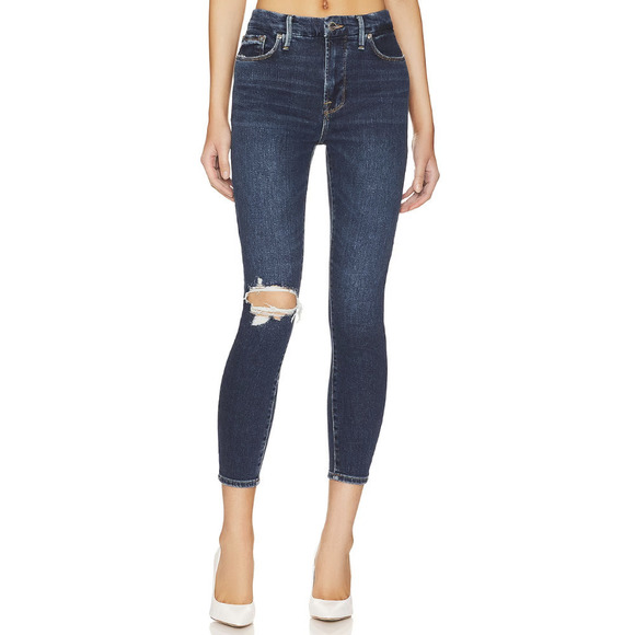 Good American Good Waist Crop Straight In Blue Size 2​​​​​​​​​